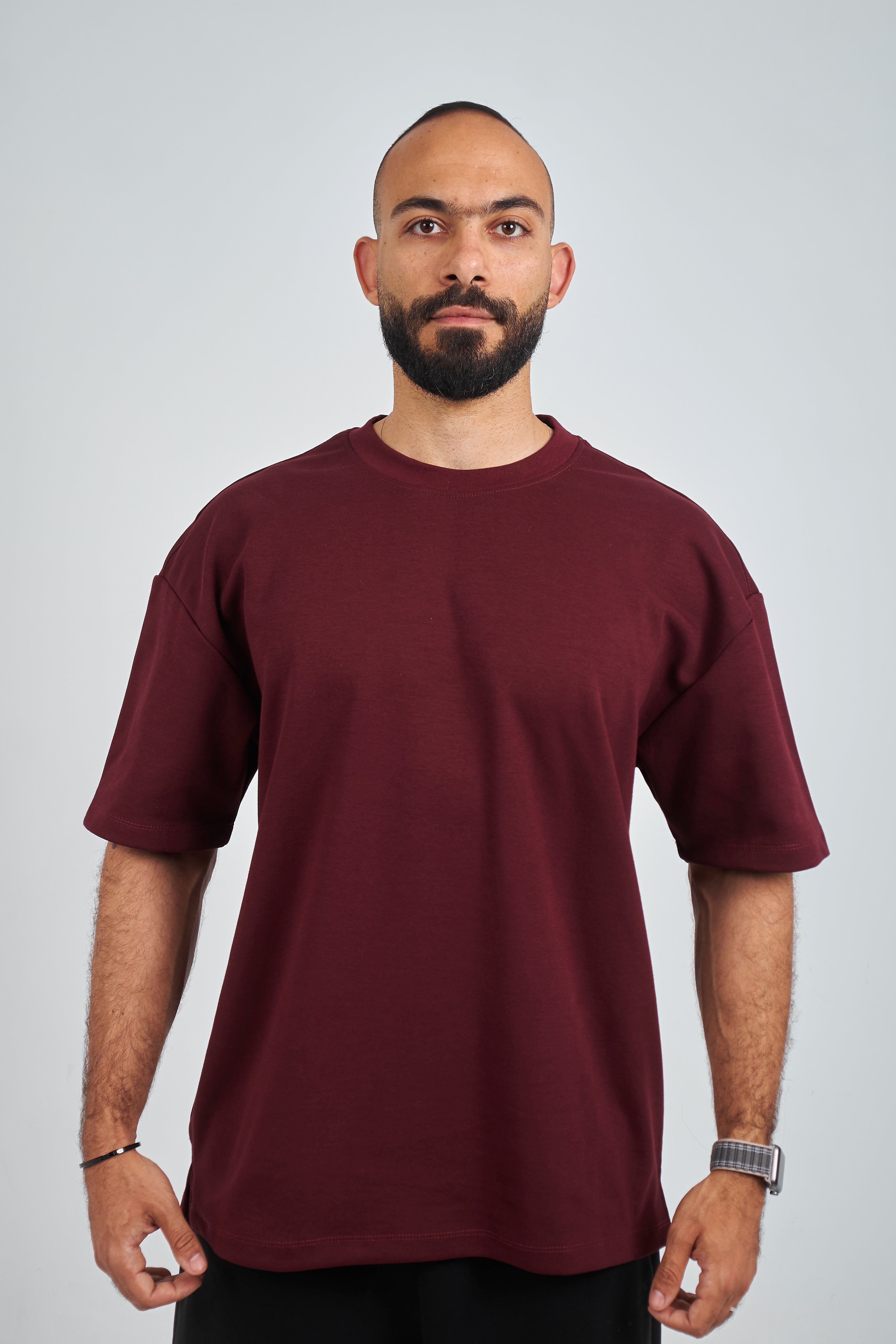 Burgundy GVOX Oversized Essential Tee