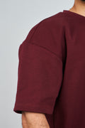 Burgundy GVOX Oversized Essential Tee